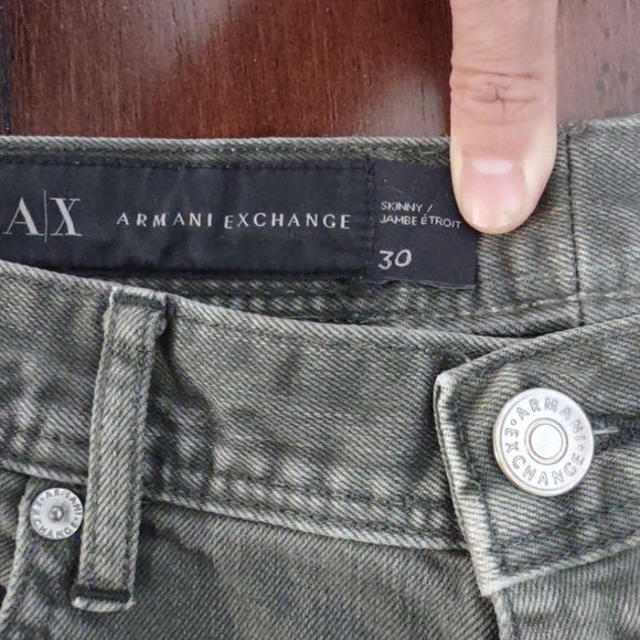 Olive Green Armani Exchange Mid Rise Skinny Jean - Picture 4 of 11